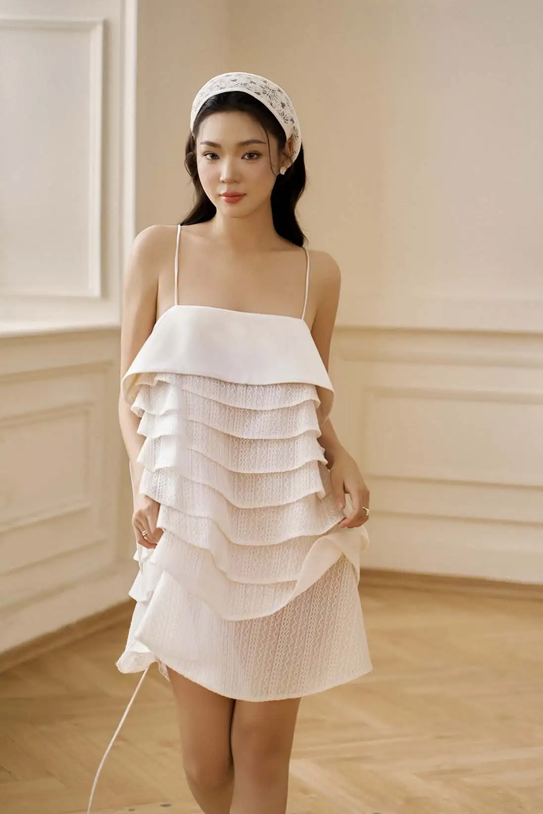 Cloud – Satin Tiered Dress